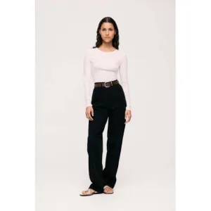 VILA high waist straight jeans VIKELLY black