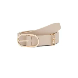 Tommy Hilfiger leren riem TH Feminine beige