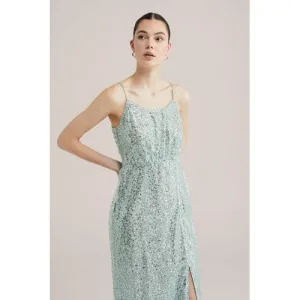 WE Fashion galajurk met pailletten mintgroen