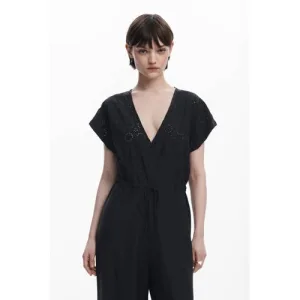 Desigual jumpsuit zwart broderie