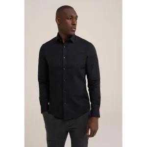WE Fundamentals Tall fit overhemd zwart