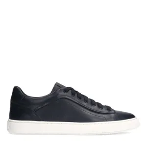Manfield leren sneakers zwart