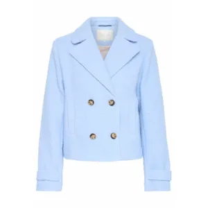 Kaffe tussenjas lichtblauw