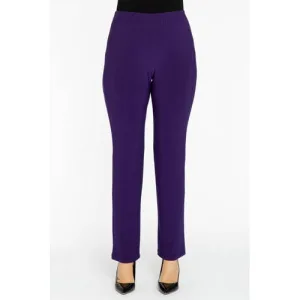 YOEK straight fit broek van travelstof DOLCE paars