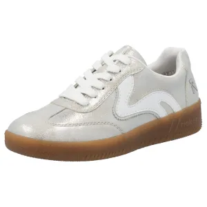 RIEKER Sport Plateausneakers vrijetijdsschoen, lage schoen, veterschoen in vegan uitvoering
