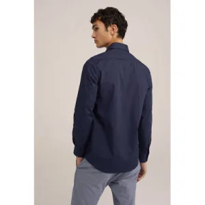 WE Fundamentals overhemd donkerblauw