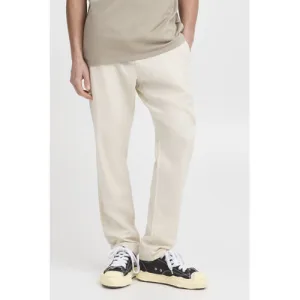 Solid regular casual broek