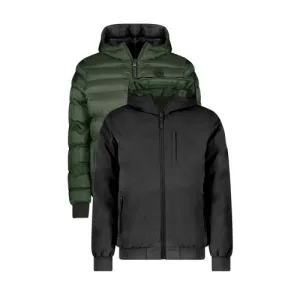 Cars reversible gewatteerde winterjas RUSTHAR armygroen/zwart