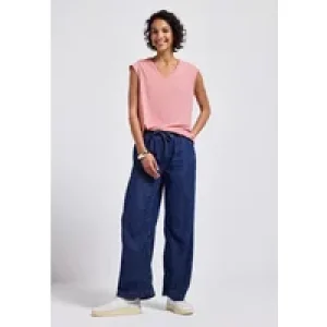 Street One Dames Shirt met structuur in zijde-look in Roze