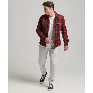 Wollen geruit overhemd met rits en wollen voering Superdry