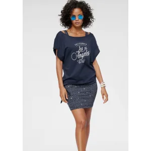 KangaROOS Jerseyjurk bedrukt ontwerp, van katoen en modal (2-delig)