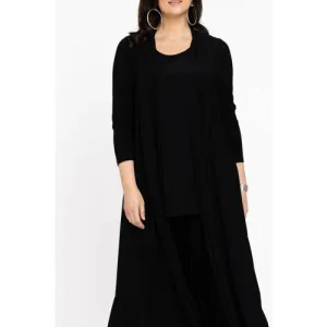 YOEK vest DOLCE van travelstof zwart