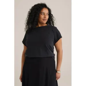 WE Fashion Curve T-shirt zwart