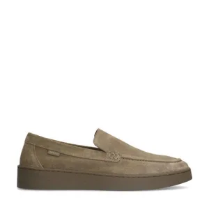 Manfield suède loafers taupe