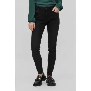 VILA skinny jeans VISARAH zwart