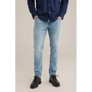 WE Fashion Blue Ridge slim fit jeans light blue denim