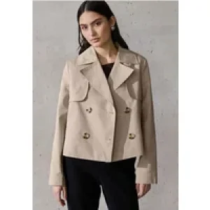 Street One Studio Dames Korte trenchcoat in Beige