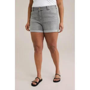 WE Fashion Blue Ridge slim regular waist denim short grey denim