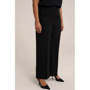 WE Fashion Curve wide leg pantalon zwart