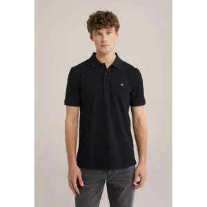 WE Fashion slim fit polo black uni