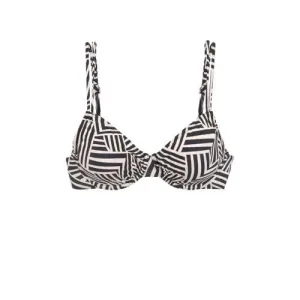 Lascana niet-voorgevormde beugel bikinitop zwart/beige