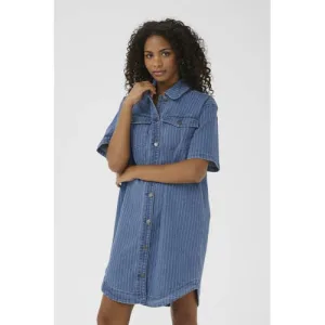 Kaffe X Ellen Hoog denim spijkerjurk medium blue denim