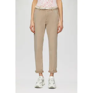 s.Oliver tapered regular waist casual broek beige