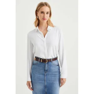 WE Fashion blouse van polyester wit