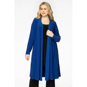 YOEK vest van travelstof DOLCE blauw