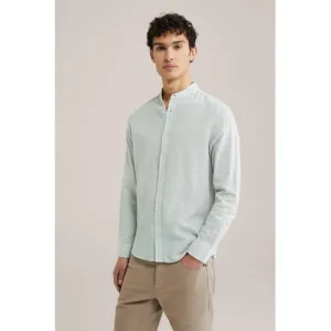 WE Fashion linnen casual overhemd groen