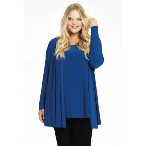 YOEK vest DOLCE van travelstof donkerblauw