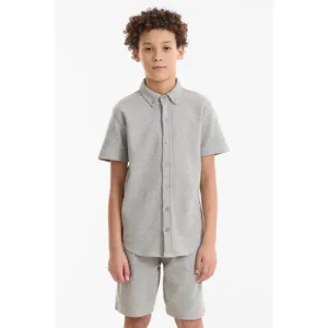 anytime shirt waffle grijs