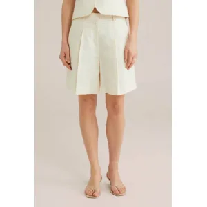 WE Fashion linnen regular waist bermuda short ecru