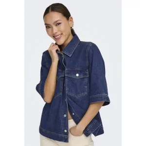 ONLY blouse dark blue denim