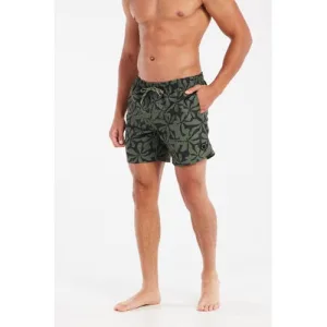 Protest zwemshort PRTBAZA donkergroen/zwart
