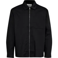 Solid Delon Zipper Overhemd Heren