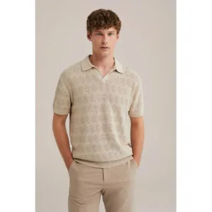 WE Fashion regular polo zand