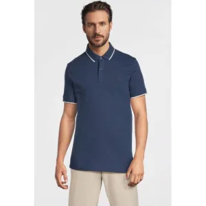BOSS slim polo donkerblauw