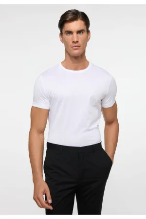 ETERNA 1863 T-Shirt ronde hals wit, Effen