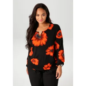 Aniston PLUS Shirt met lange mouwen met grootfor