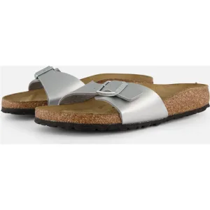 Birkenstock Birkenstock Madrid Slippers zilver Imitatieleer