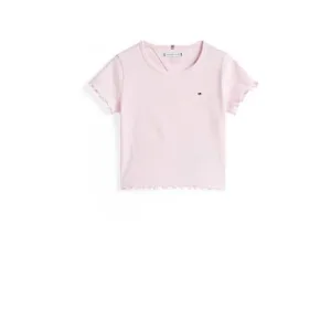 Tommy Hilfiger T-shirt rib gebreid lichtroze