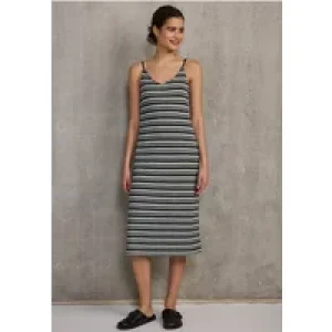 Street One Studio Dames Gestreepte kanten jurk in Zwart