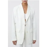 Closed Blazer With Patch Pockets Ivory