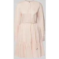 Boss Orange Knielange overhemdjurk met knoopsluiting en strikceintuur