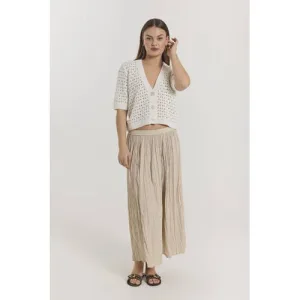 FREEQUENT plissé rok ecru