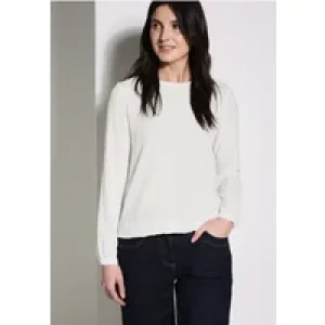 Cecil Dames Blouse met smokdetail in Wit