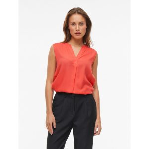 Vila Top VIROSA V-NECK S/L TOP – NOOS