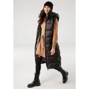 Tamaris Gewatteerde jas met afneembare mouwen