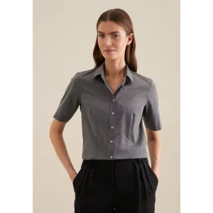 seidensticker Overhemdblouse Korte mouwen kraag uni